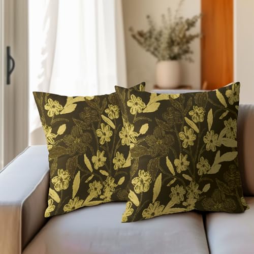 OSVINO クッションカバー インテリア 二枚セット 50x50cm ゴールド OSVINO クッションカバー インテリア 二枚セット 50x50cm ゴールド